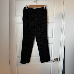 Vilagallo Black Leopard Print Trousers